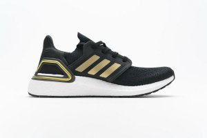 Tênis Adidas UltraBoost 20 - Preto Branco e Dourado - Masculino