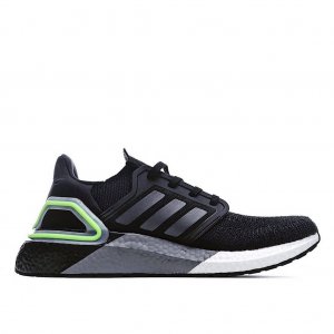 Tênis Adidas UltraBoost 20 - Preto Grafite e Verde - Masculino