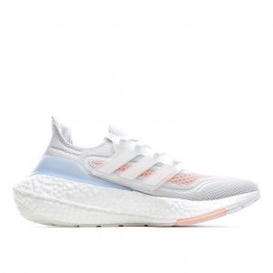 Tênis Adidas UltraBoost 21 - Cinza e Azul Claro - Feminino