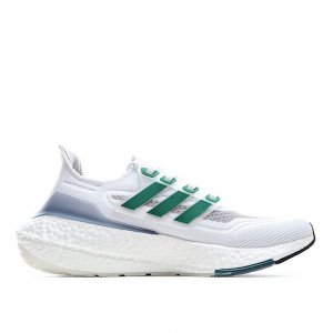 Tênis Adidas UltraBoost 21 - Branco Verde e Azul Claro - Masculino