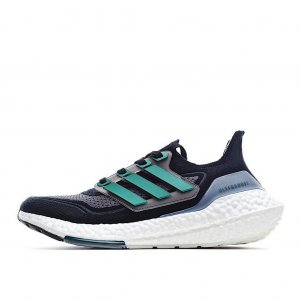 Tênis Adidas UltraBoost 21 - Preto Cinza e Verde - Masculino 