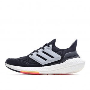 Tênis Adidas UltraBoost 21 - Preto e Prata - Masculino 