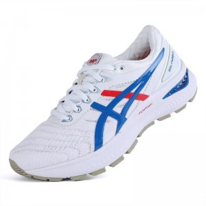 Tênis Asics Gel Nimbus 22 - Branco e Azul - Masculino 