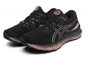 Tênis Asics Gel Nimbus 23 - Platinum Preto e Dourado - Feminino