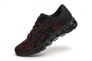 Tênis Asics Gel Quantum 360 5 - Preto e Vermelho Escuro - Masculino 