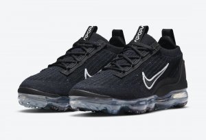 Tênis Nike Air VaporMax 2021 Flyknit - Chumbo e Branco - Masculino