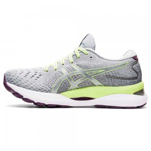 Tênis Asics Gel Nimbus 24 - Cinza e Verde Claro - Feminino 