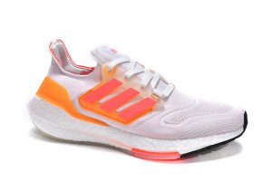 Tênis Adidas UltraBoost 22 - Branco Laranja e Rosa - Feminino