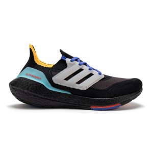 Tênis Adidas UltraBoost 21 - Preto Cinza e Azul Aqua - Masculino - TAM 39 