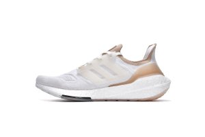 Tênis Adidas UltraBoost 22 - Marrom Claro e Branco - Masculino 