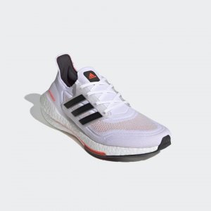 Tênis Adidas UltraBoost 21 - Branco Preto e Laranja - Tokyo - Masculino