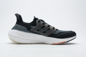 Tênis Adidas UltraBoost 21 - Preto e Azul Escuro Laranja - Masculino - TAM 38