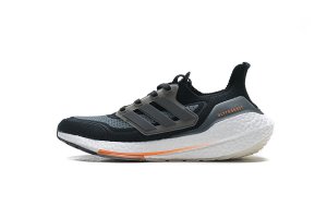 Tênis Adidas UltraBoost 21 - Preto e Azul Escuro Laranja - Masculino - TAM 38 