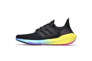 Tênis Adidas UltraBoost 22 - Preto Amarelo e Azul - Masculino 