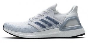 Tênis Adidas UltraBoost 20 - Branco e Azul Claro - Feminino - TAM 36 