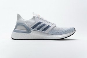 Tênis Adidas UltraBoost 20 - Branco e Azul Claro - Feminino - TAM 36