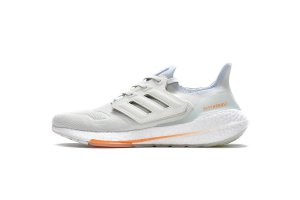 Tênis Adidas UltraBoost 22 - Cinza Claro e Laranja - Masculino - TAM 41 